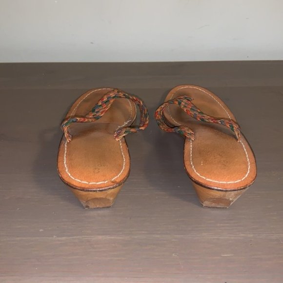 Handmade Boho Woven Leather Thong Sandals - Women’s Size 6 - Picture 5 of 7
